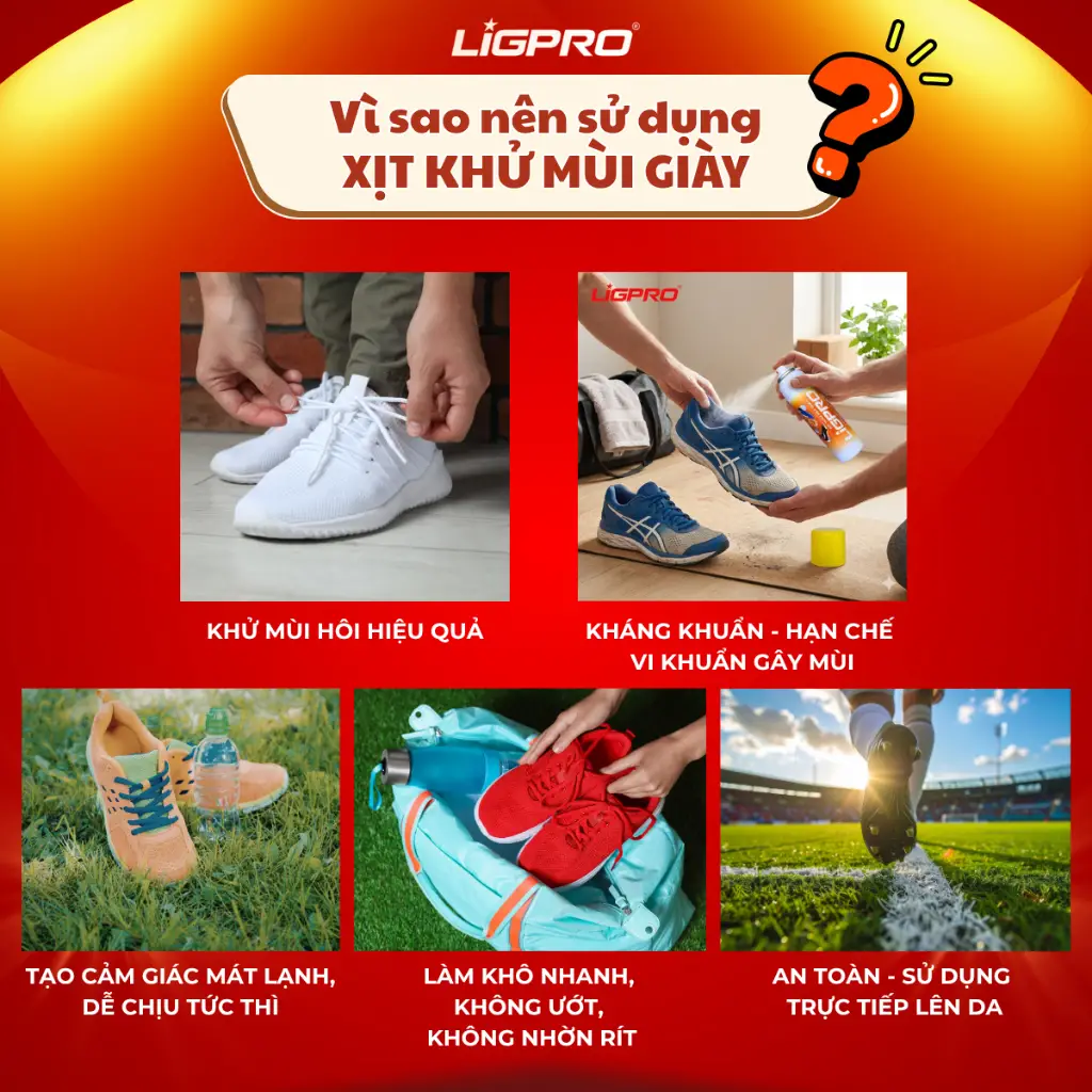 Xịt Khử Mùi Giày Ligpro 200ml