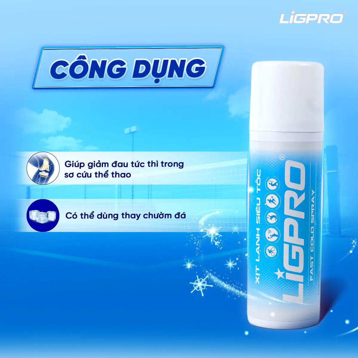 Xịt Lạnh Siêu Tốc Giảm Đau Ligpro 200ml
