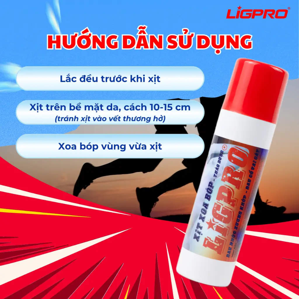 Xịt Xoa Bóp Thảo Dược Ligpro 200ml