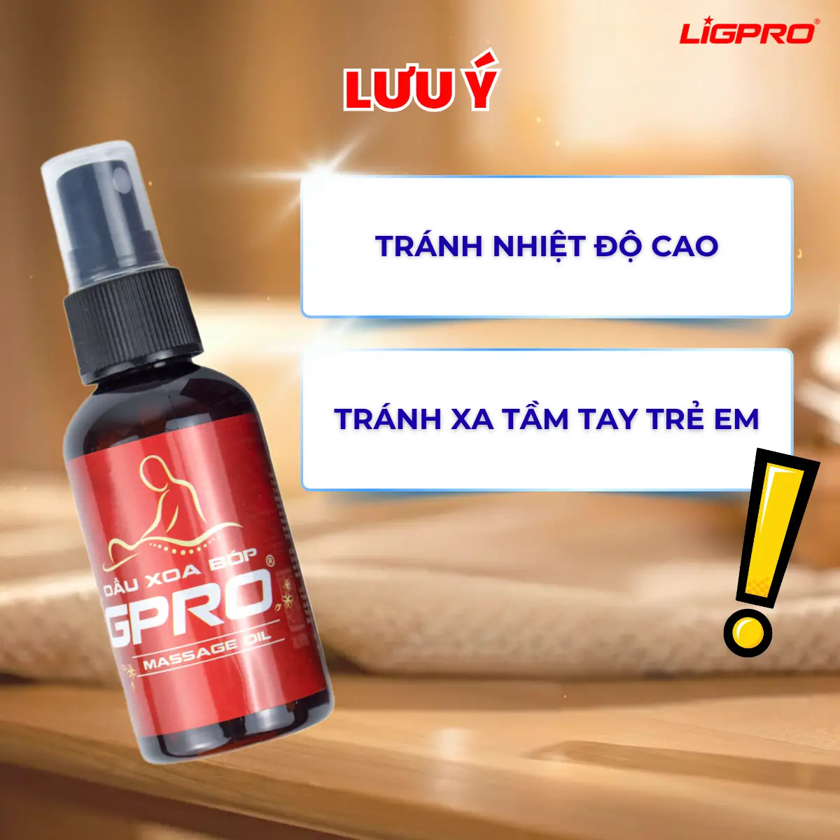 Dầu Xoa Bóp Ligpro 50ml, dầu massage giảm đau