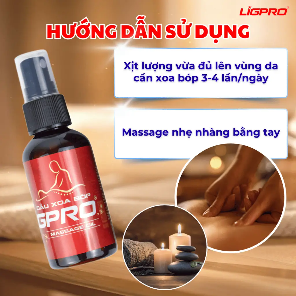 Dầu Xoa Bóp Ligpro 50ml
