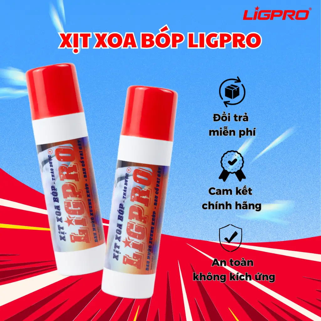 Xịt Xoa Bóp Thảo Dược Ligpro 200ml