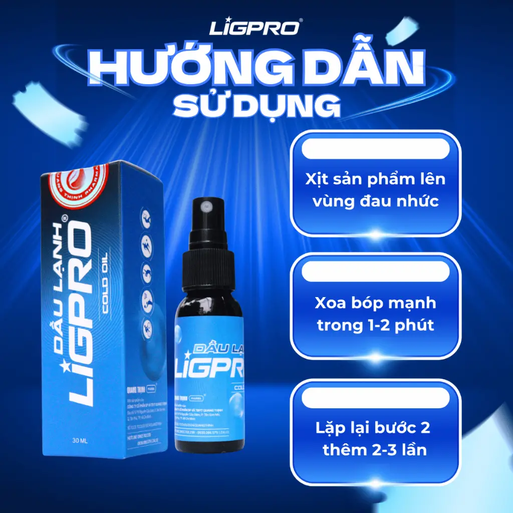 Dầu Lạnh Giảm Đau Ligpro 30ml