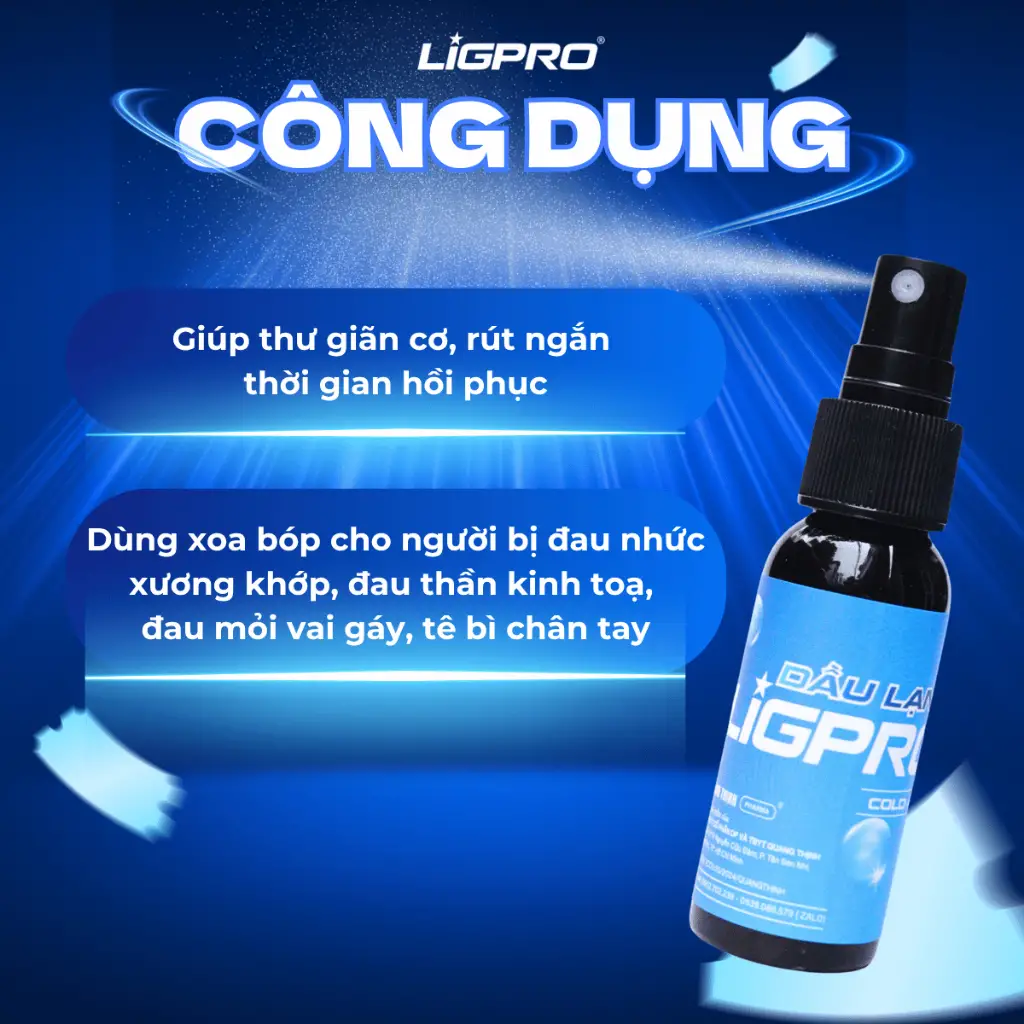 Dầu Lạnh Giảm Đau Ligpro 30ml