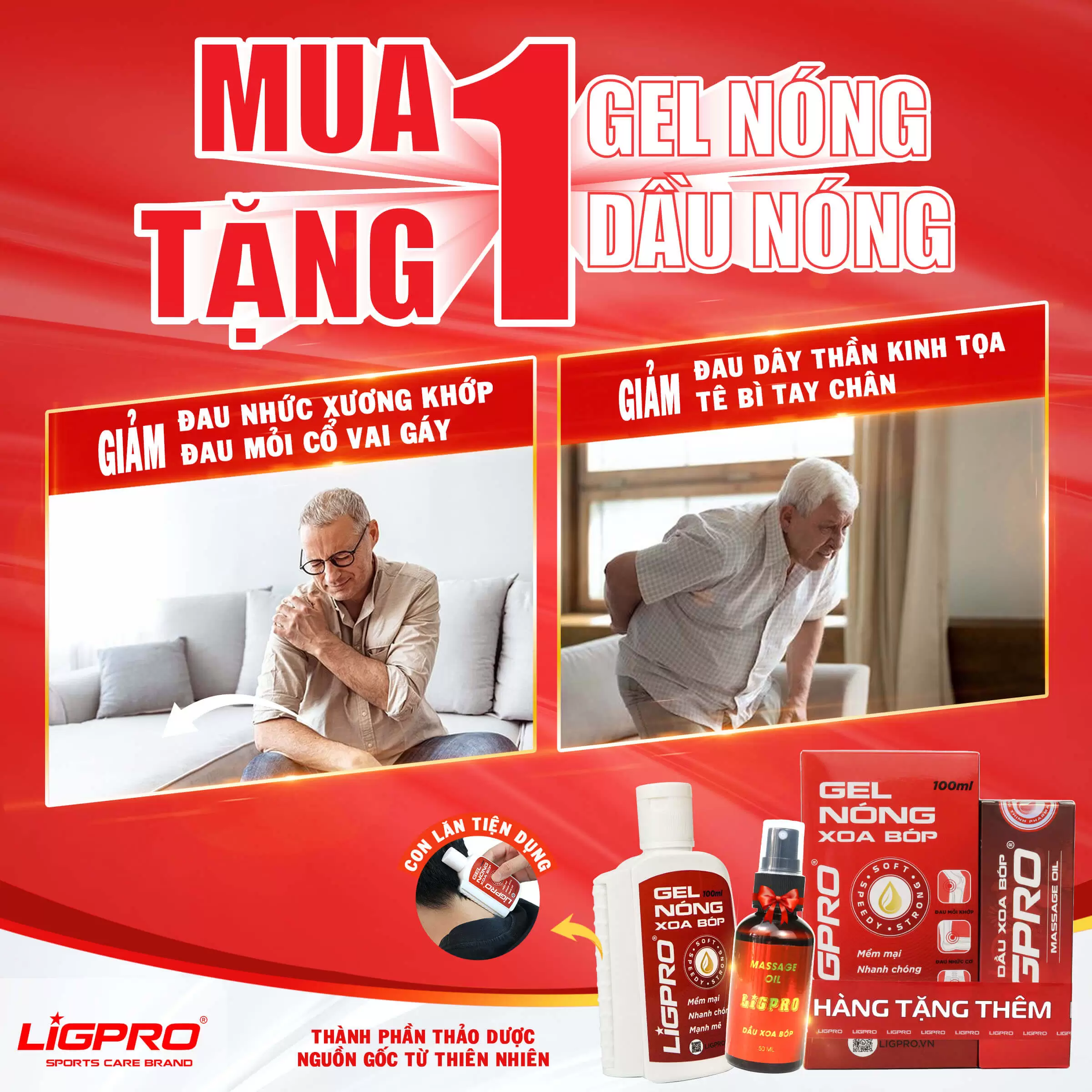 Mua 1 tặng 1 Dầu Nóng Gel Nóng