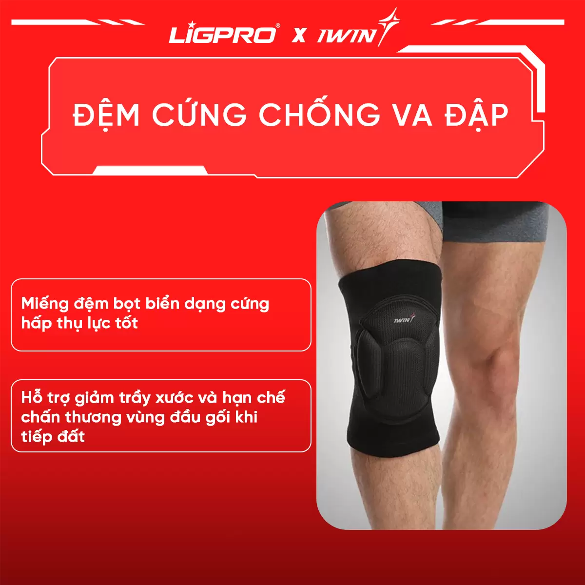 Bó Gối Thủ Môn iWin Keepa IKN301: Có Đệm Bảo Vệ Đầu Gối, Hạn Chế Tối Đa Chấn Thương, Trầy Xước