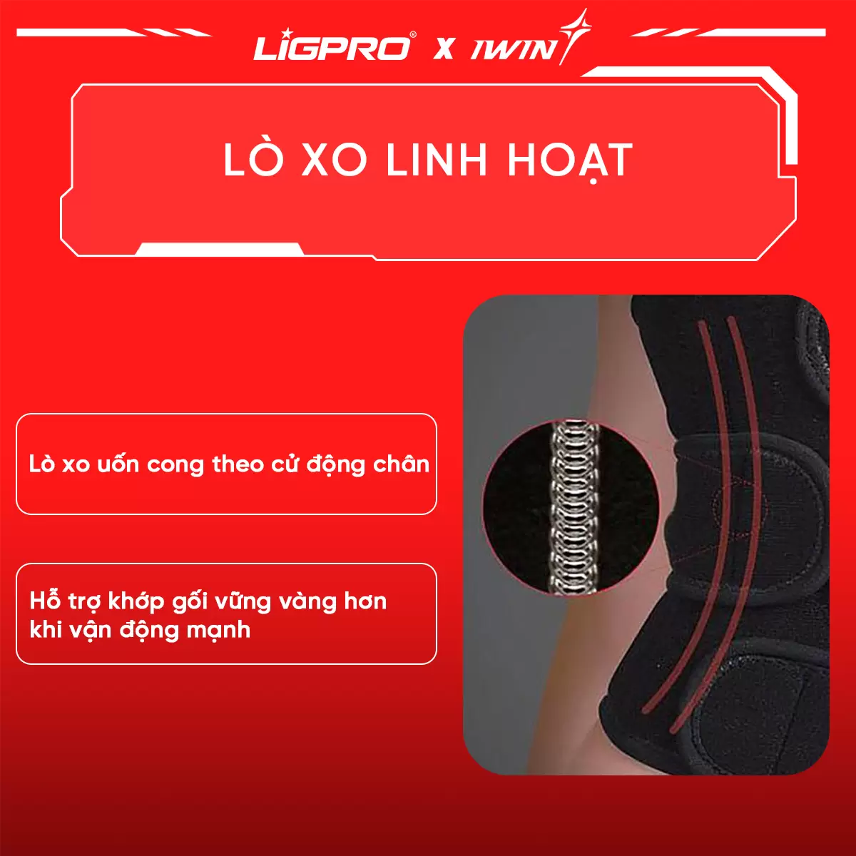 Bó Gối Thể Thao iWin Keepa IKN201: Thiết Kế 3 Đai Quấn Dán Linh Hoạt, Đệm Silicon Bảo Vệ Đầu Gối