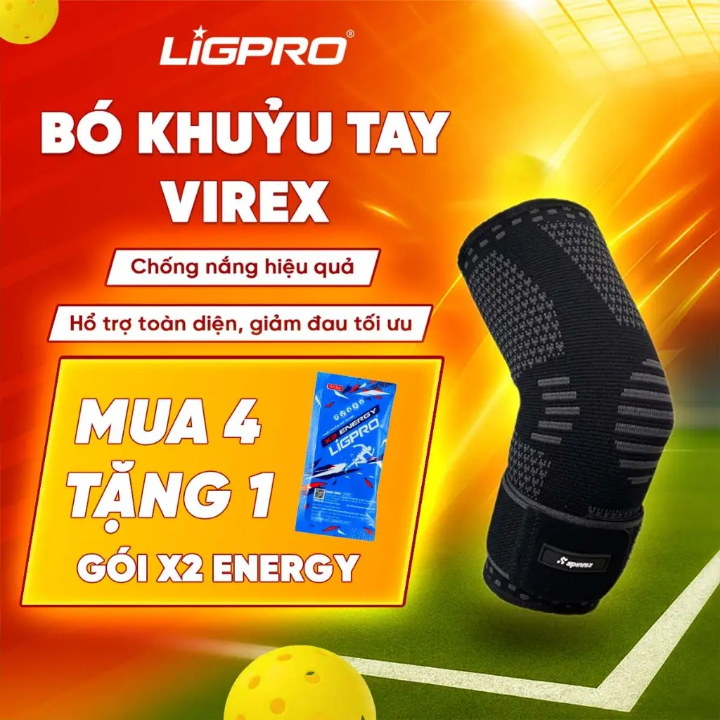 Bó Khuỷu Tay Thể Thao Spinnix Virex: Có Đai Quấn, Bảo Vệ Khớp & Cánh Tay