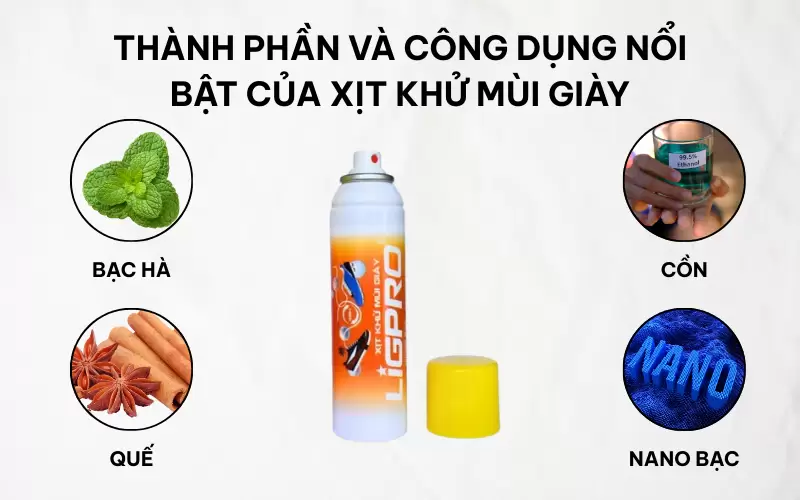 Xịt khử mùi giày – Giải pháp nhanh cho mùi hôi khó chịu