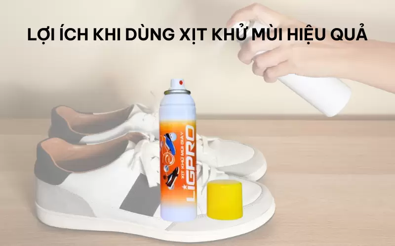 Lợi ích thực tế khi sử dụng xịt khử mùi giày hằng ngày