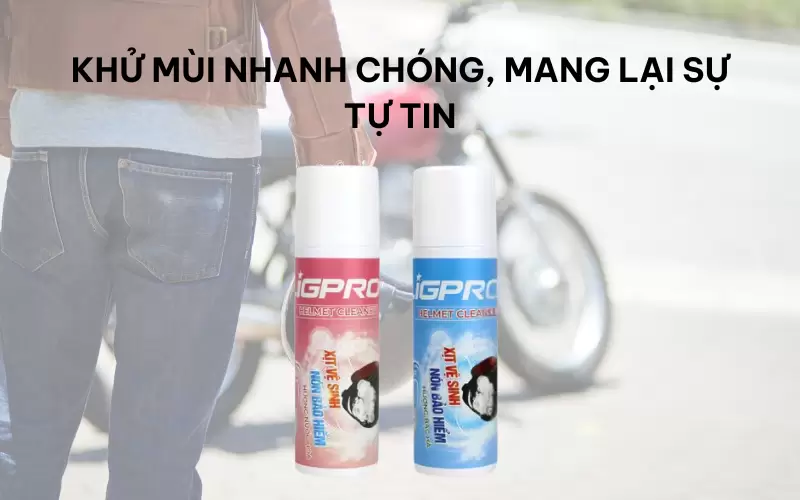 Ưu điểm vượt trội của chai xịt vệ sinh nón bảo hiểm Ligpro