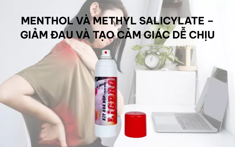 Những thành phần hóa học thường gặp trong xịt xoa bóp Ligpro