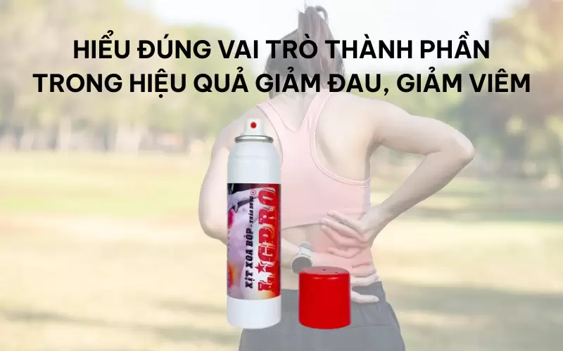 Hiểu đúng vai trò thành phần trong hiệu quả giảm đau, giảm viêm