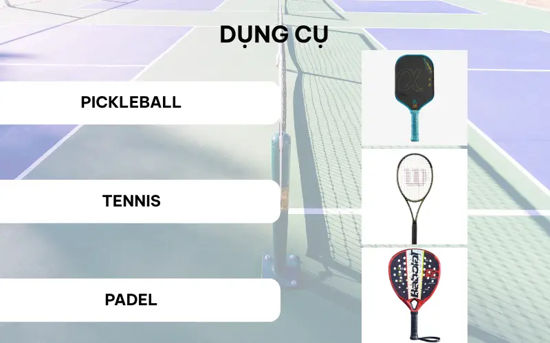 Pickleball khác gì so với tennis và padel?