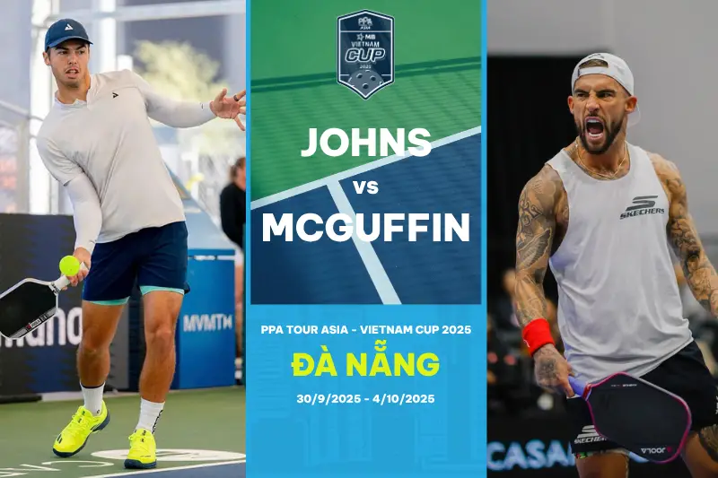 Dự đoán kết quả trận Ben Johns vs Tyson McGuffin tại PPA Tour Asia – Vietnam Cup 2025