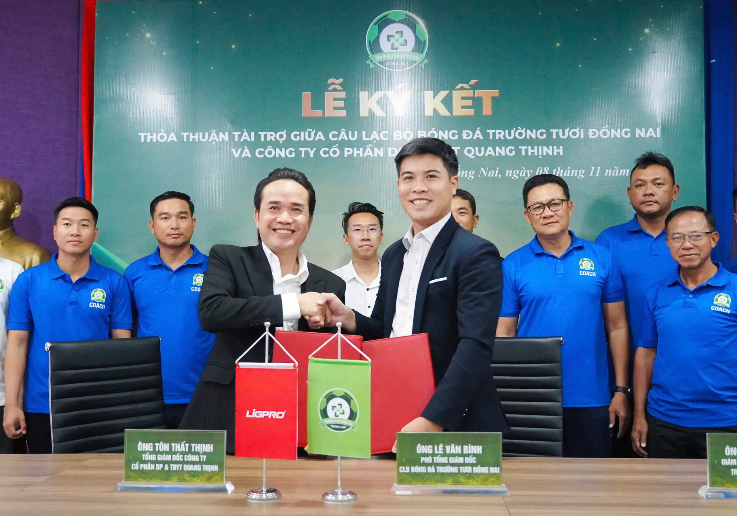 Lễ ký kết LIGPRO & CLB Bóng Đá Trường Tươi Đồng Nai