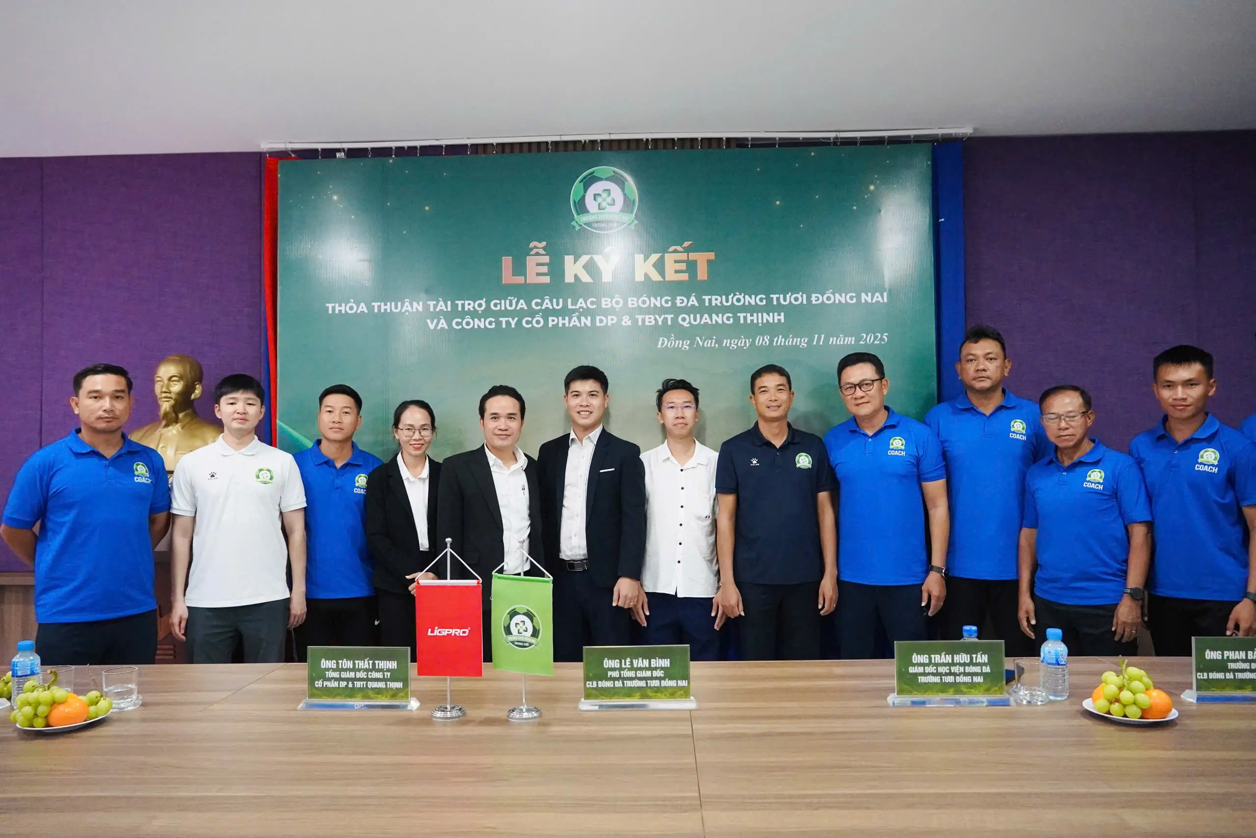 Lễ ký kết LIGPRO & CLB Bóng Đá Trường Tươi Đồng Nai