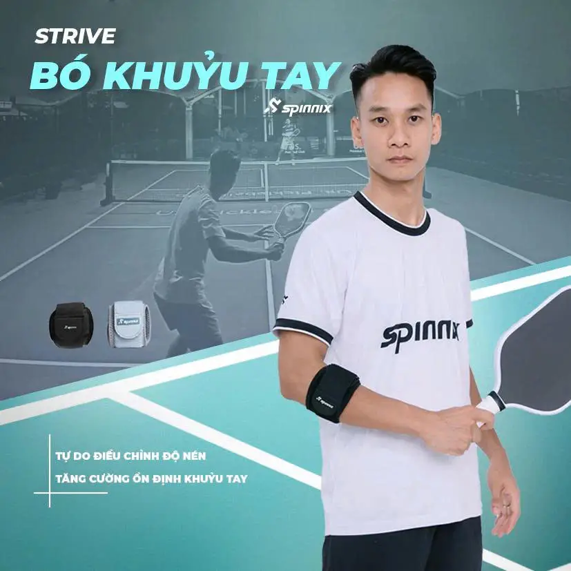 Bó Khuỷu Tay Spinnix Strive Giúp Bảo Vệ Khớp, Đệm EVA Giúp Giảm Chấn Thương Khi Chơi Thể Thao