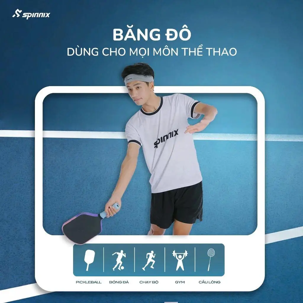 ligpro-vn-Kep1p73nq2 Băng Đô Thể Thao Spinnix Snow – Thấm Hút Mồ Hôi, Co Giãn Thoải Mái, Không Tuột