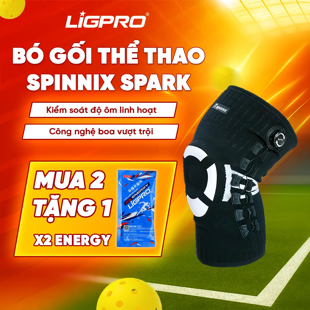 Bó Gối Thể Thao Cao Cấp Spinnix Spark – Công Nghệ BOA Điều Chỉnh Độ Nén Linh Hoạt