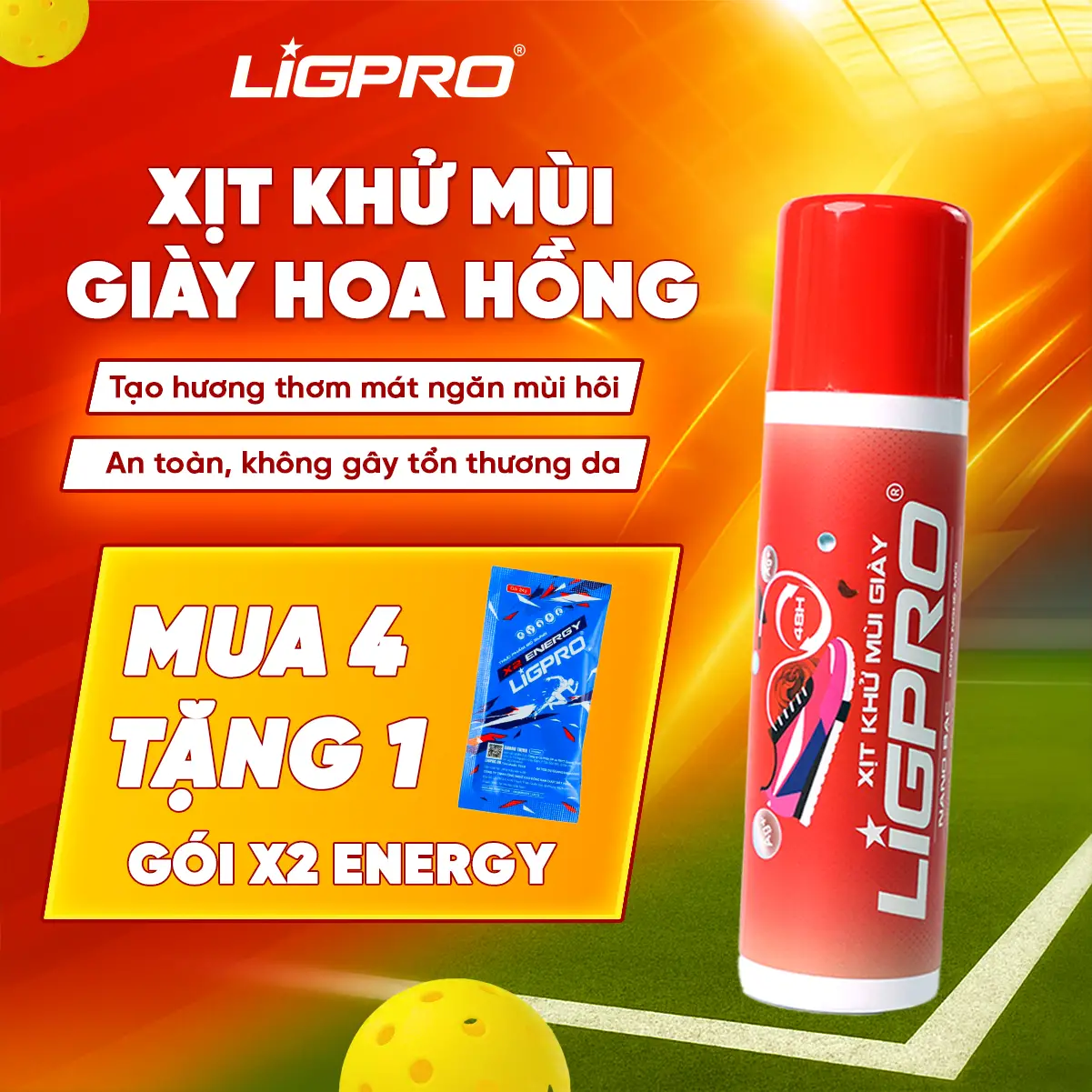 XỊT KHỬ MÙI GIÀY NANO BẠC HƯƠNG HOA HỒNG