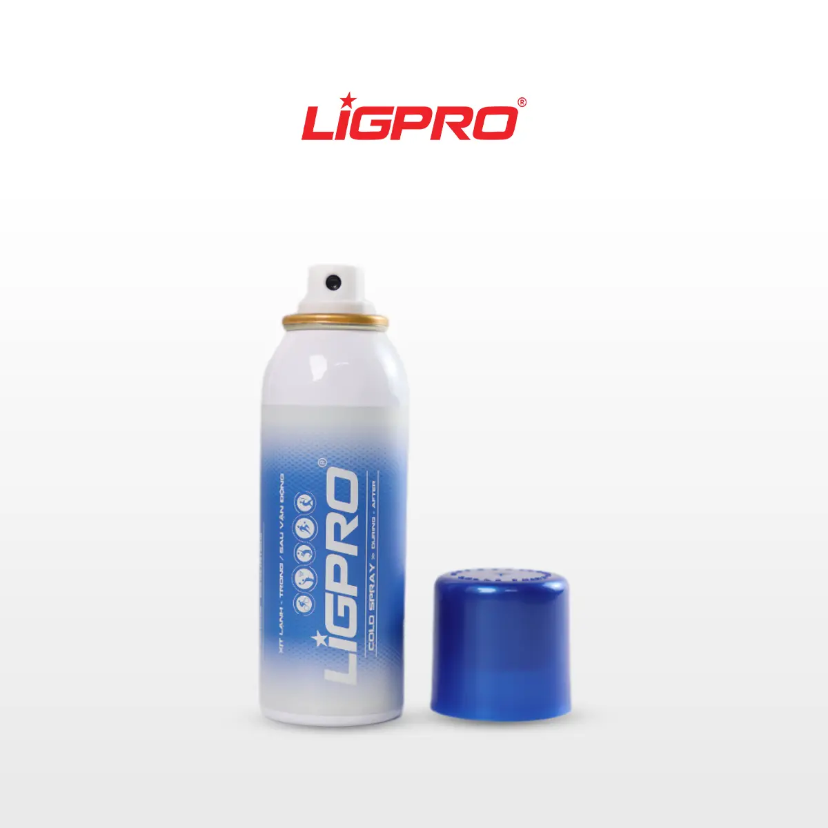 Combo Bình Xịt Thể Thao Ligpro (160ml/200ml): Xịt Nóng Khởi Động + Xịt Lạnh Giảm Đau