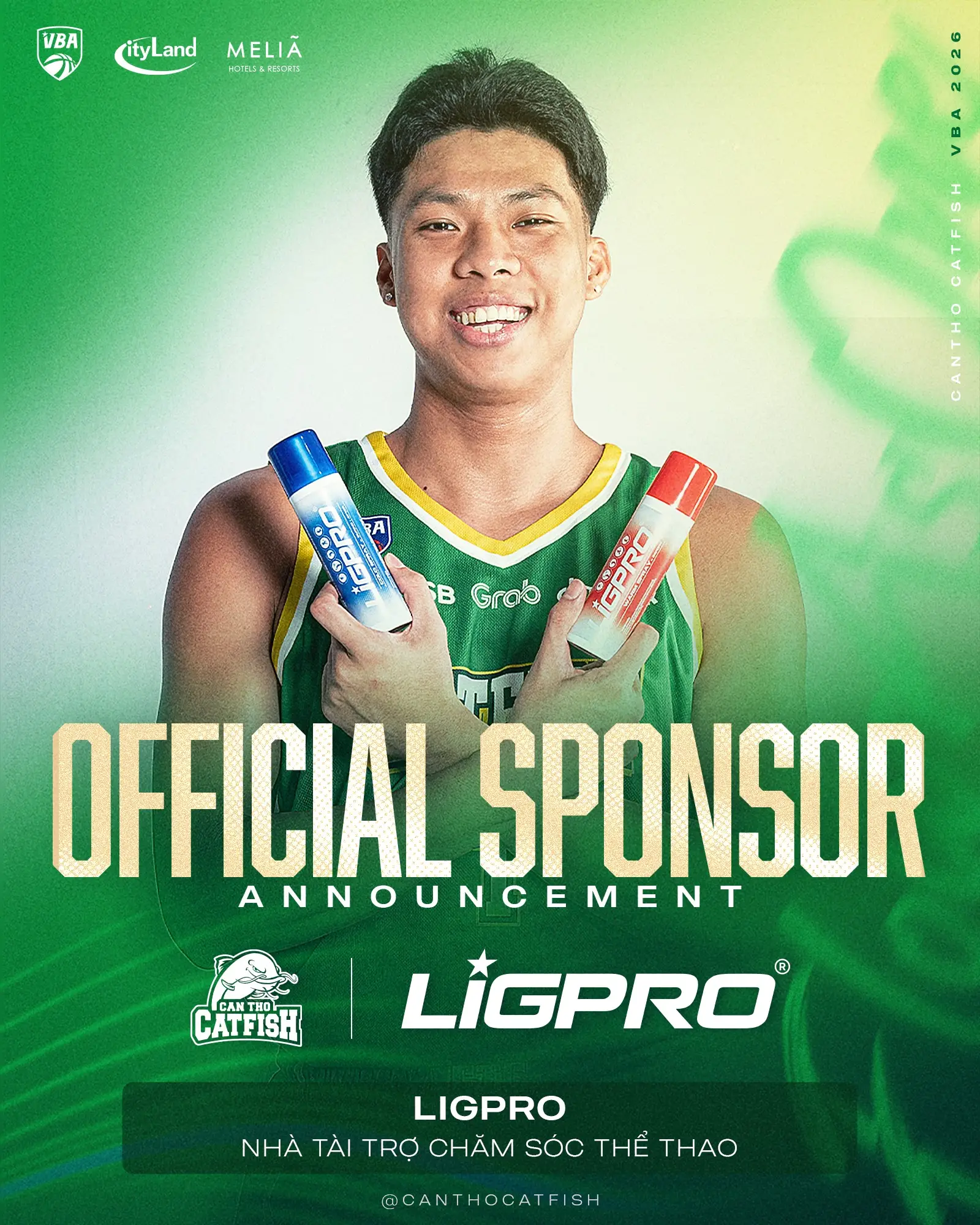 LIGPRO ĐỒNG HÀNH CÙNG CANTHO CATFISH: LỜI CẢM ƠN TỪ NHÀ TÀI TRỢ CHĂM SÓC THỂ THAO CHUYÊN NGHIỆP