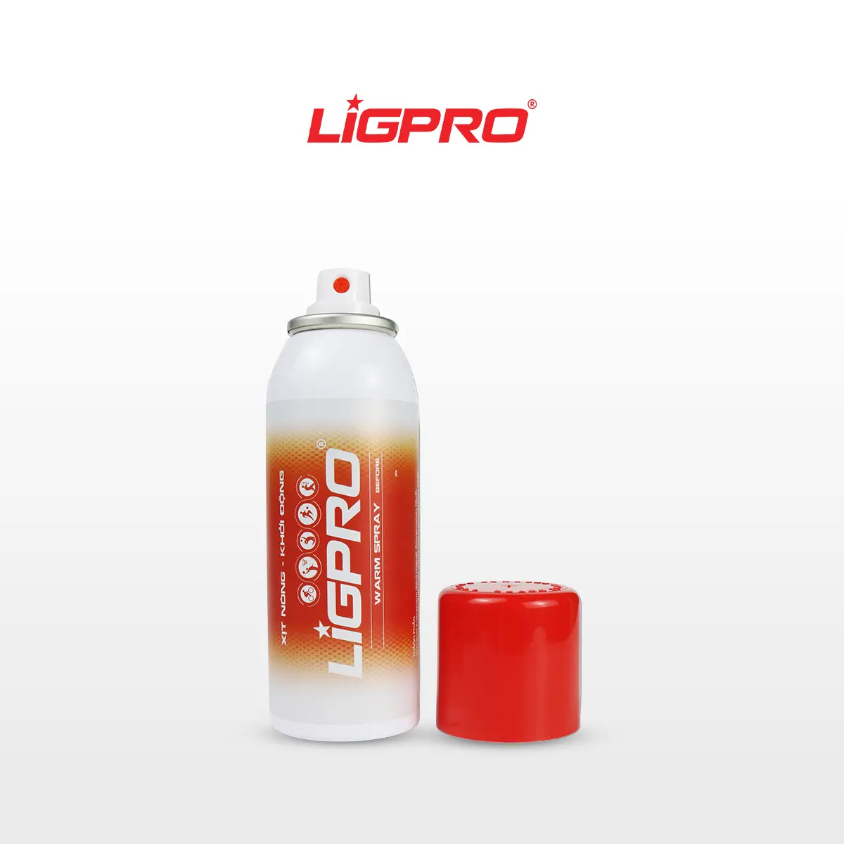 Combo Bình Xịt Thể Thao Ligpro (160ml/200ml): Xịt Nóng Khởi Động + Xịt Lạnh Giảm Đau