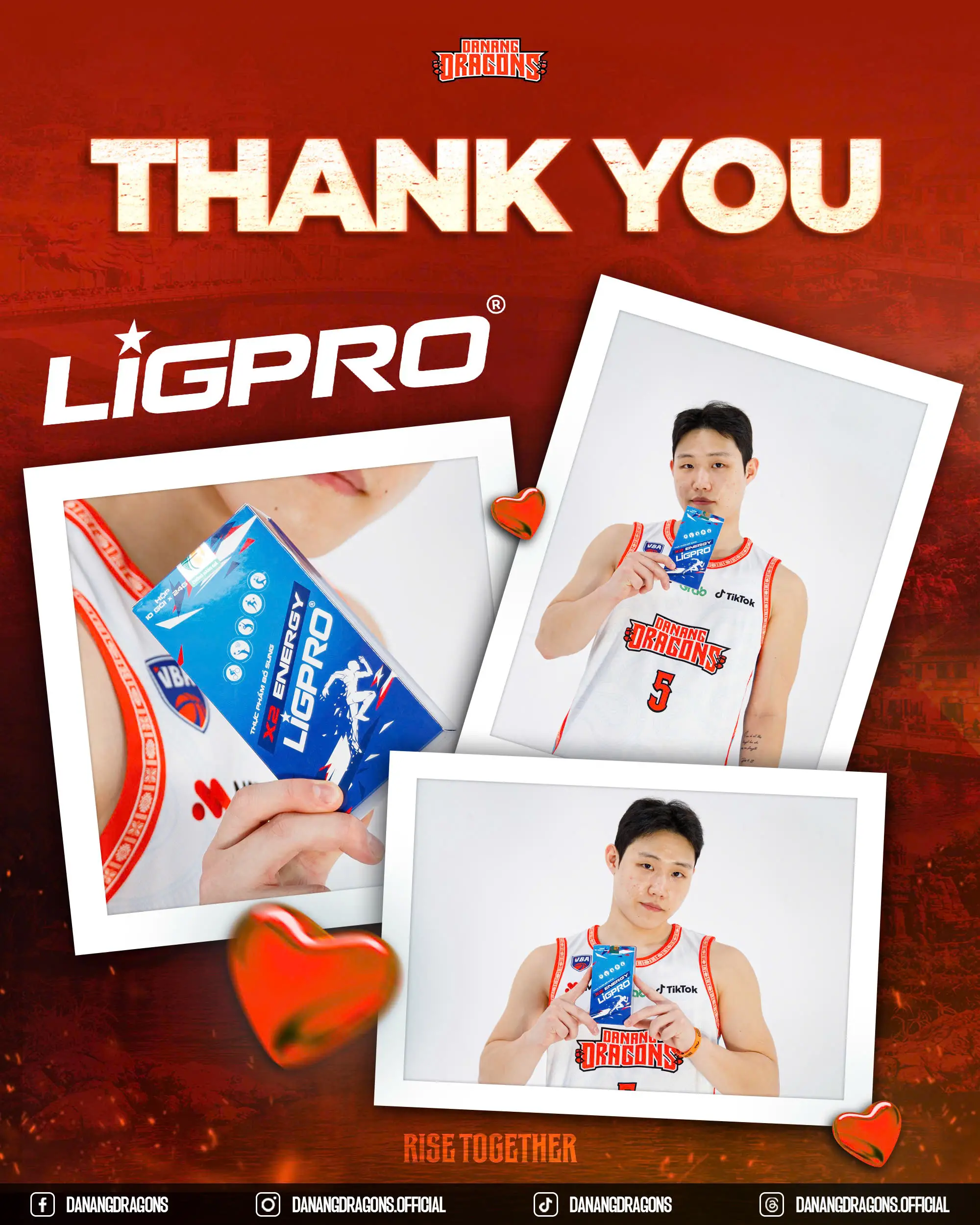 LIGPRO ĐỒNG HÀNH CÙNG DANANG DRAGONS: LỜI CẢM ƠN TỪ NHÀ TÀI TRỢ CHĂM SÓC THỂ THAO CHUYÊN NGHIỆP