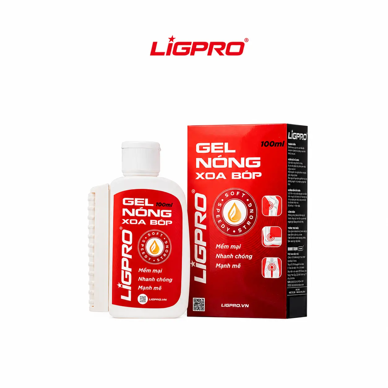 Gel Nóng Xoa Bóp Thảo Dược Ligpro 100ml