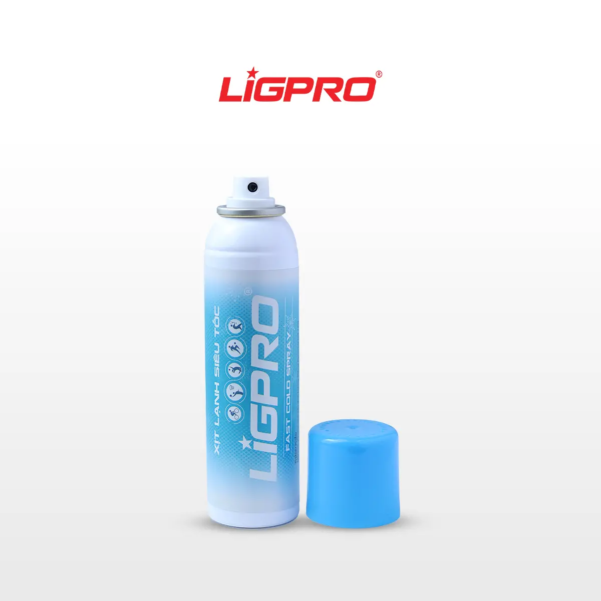 Combo Bình Xịt Thể Thao Ligpro (160ml/200ml): Xịt Nóng Khởi Động + Xịt Lạnh Giảm Đau