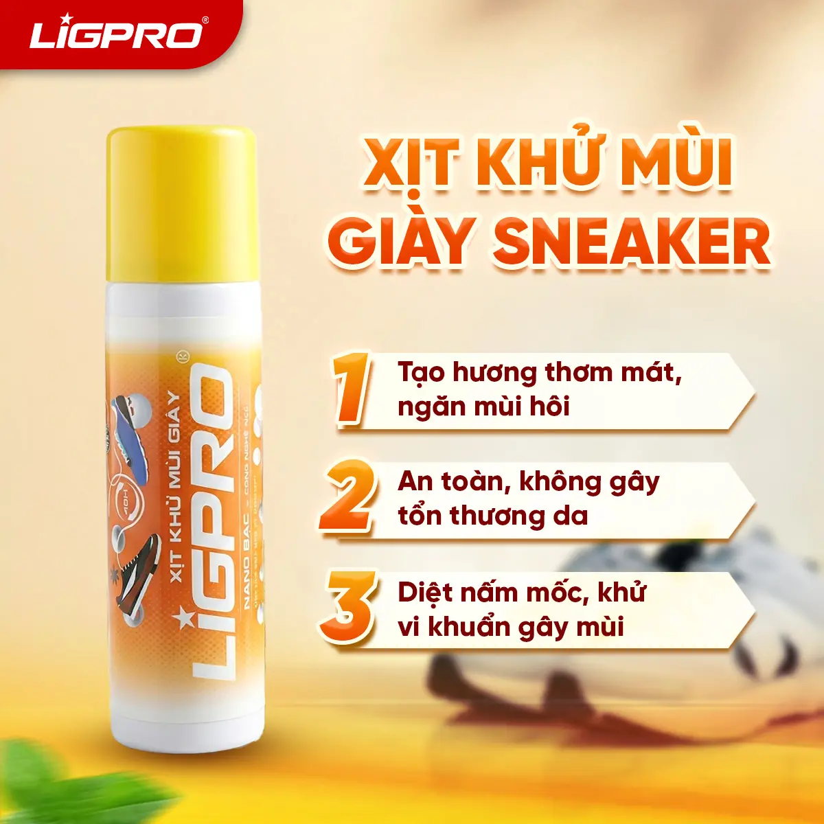 Xịt Khử Mùi Giày Ligpro 200ml
