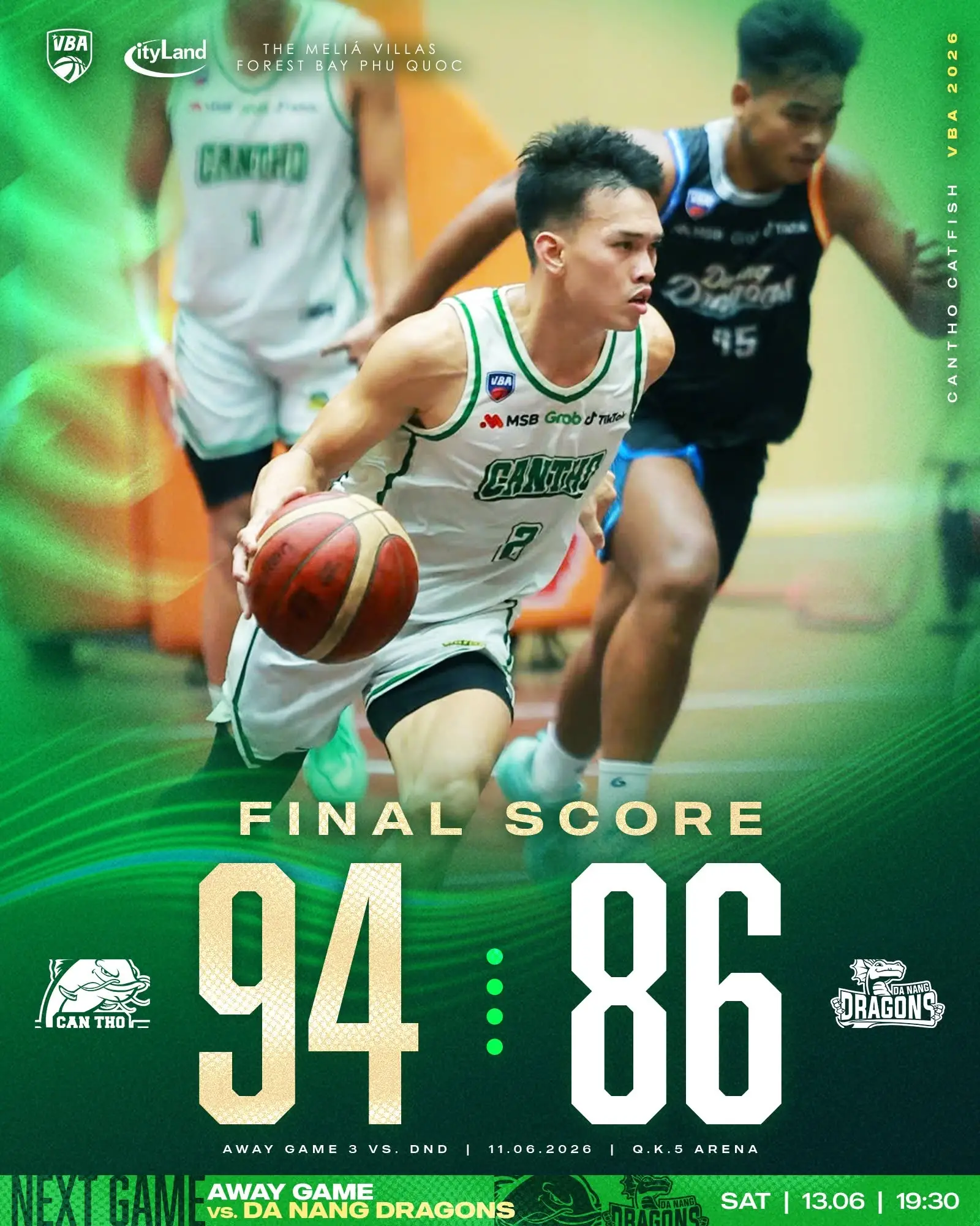 Giải Bóng Rổ VBA 2026: Da Nang Dragons Và Cantho Catfish Cống Hiến Màn Bản Lĩnh Đầy Kiêu Hãnh