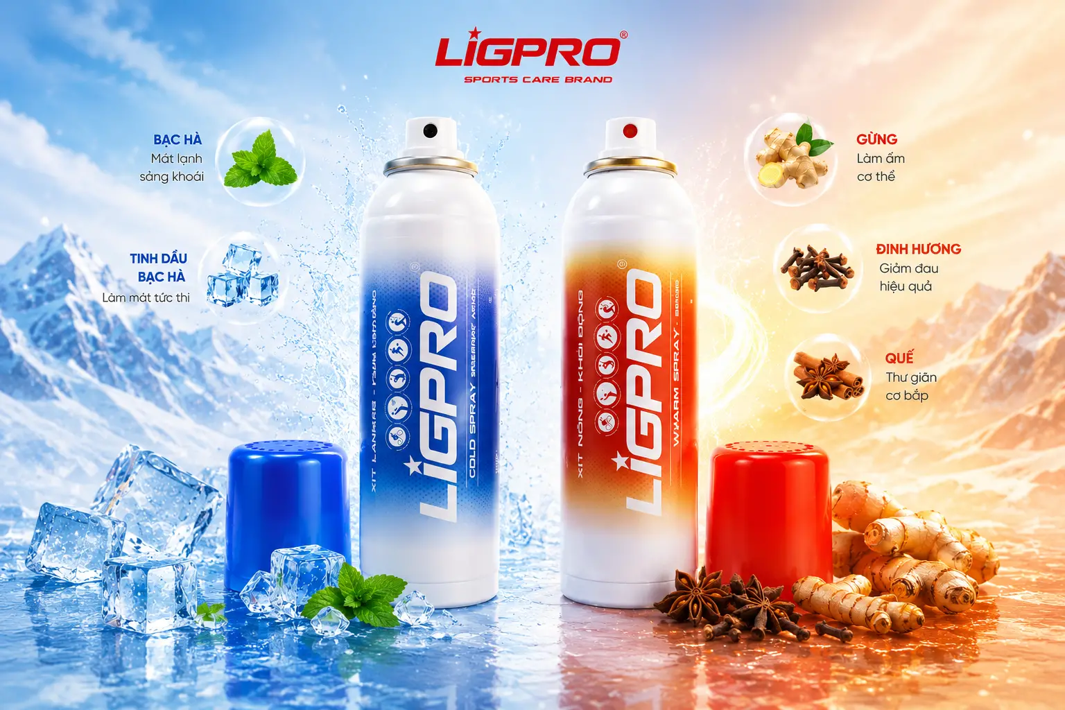 BỘ ĐÔI XỊT THỂ THAO LIGPRO – GIẢI PHÁP KHỞI ĐỘNG TRƯỚC TRẬN ĐẤU VÀ GIẢM ĐAU HỒI PHỤC CHẤN THƯƠNG TOÀN DIỆN