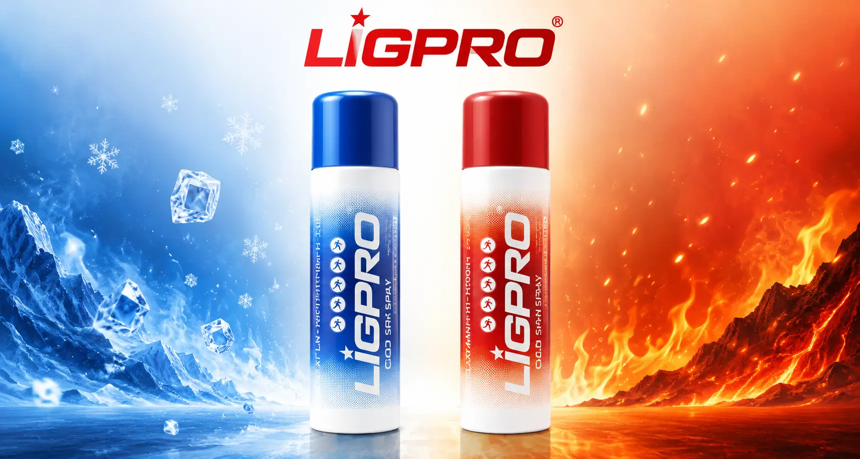 Combo giảm đau và bảo vệ cơ bắp chuyên sâu từ bộ đôi xịt nóng, xịt lạnh thể thao Ligpro