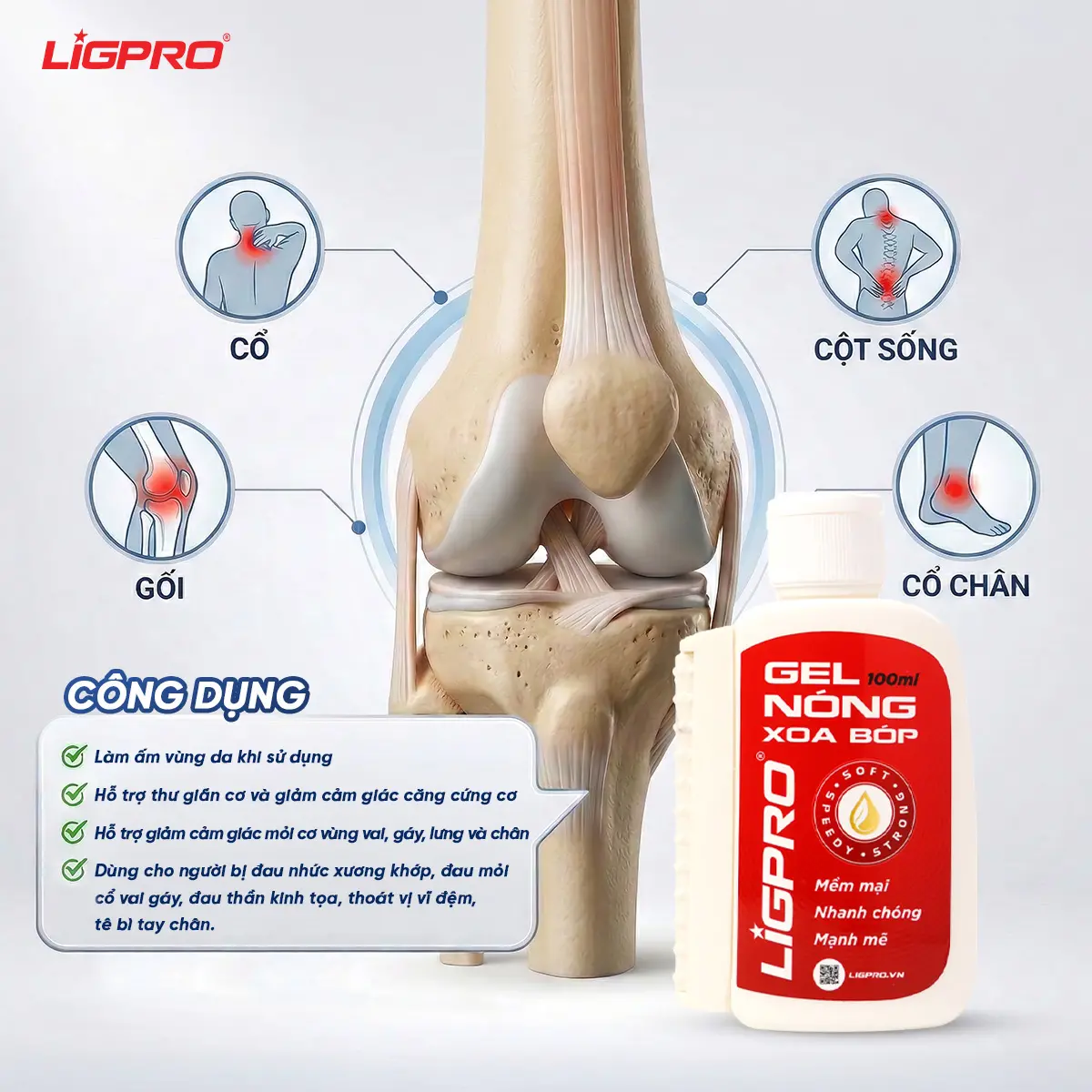 Combo Gel Xoa Bóp Dành Cho Xương Khớp Ligpro – Giải Pháp Toàn Diện Cho Cơ Khớp