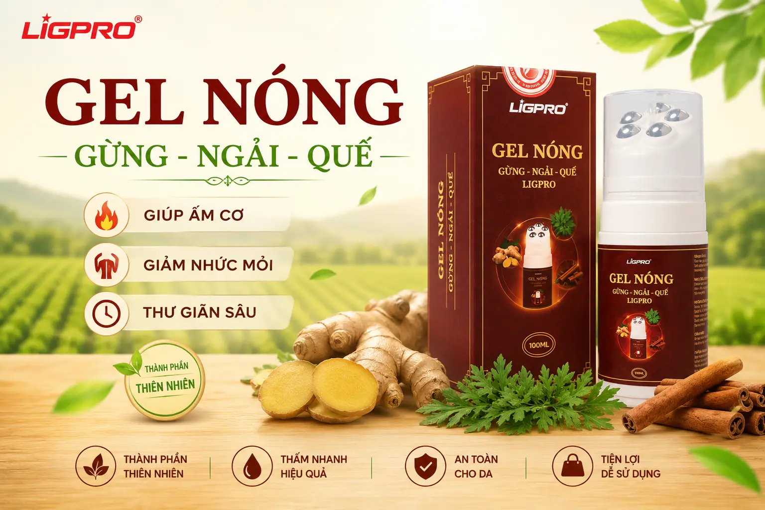 HƯỚNG DẪN SỬ DỤNG CHI TIẾT GEL NÓNG GỪNG NGẢI QUẾ LIGPRO ĐẠT HIỆU QUẢ TỐT NHẤT