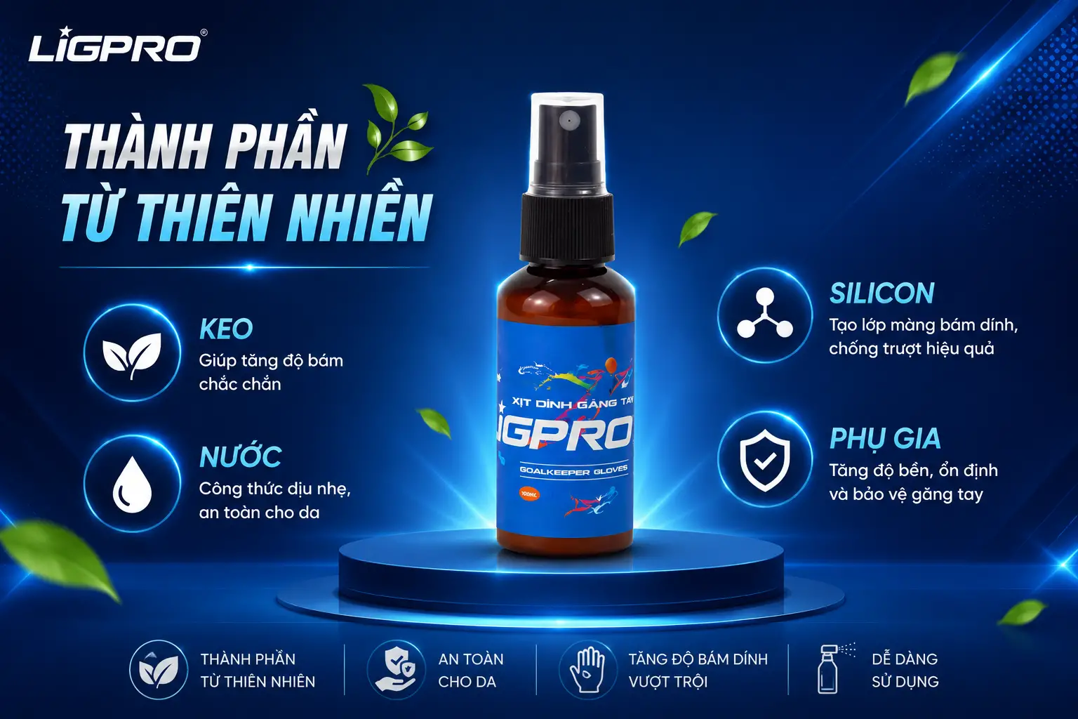 Bí Quyết Giúp Tái Tạo Độ Bám Dính Hiệu Quả Nhất Bằng Xịt Dính Găng Tay Thủ Môn