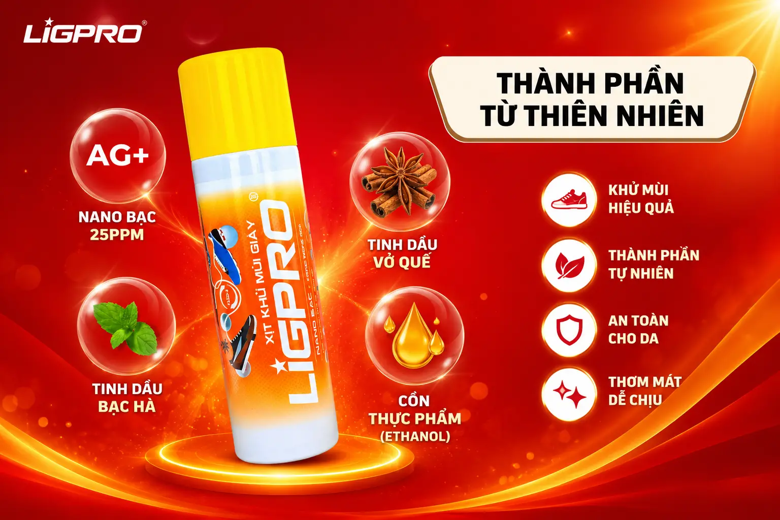 Xịt Khử Mùi Giày Ligpro 200ml: Giải Pháp Khử Mùi Và Ngăn Ngừa Mùi Hôi Giày Hiệu Quả