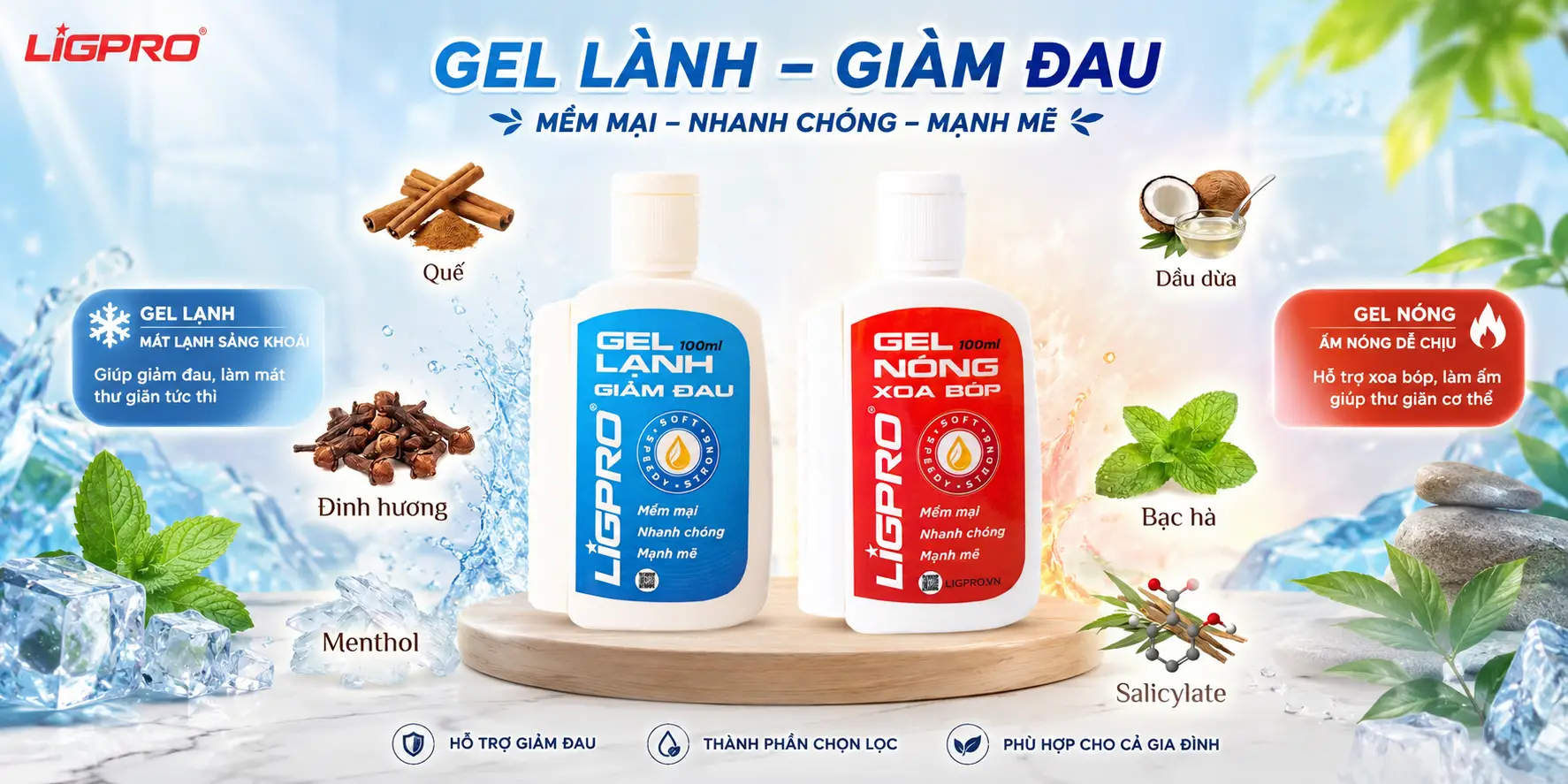 Combo Gel Xoa Bóp Dành Cho Xương Khớp Ligpro – Giải Pháp Toàn Diện Cho Cơ Khớp