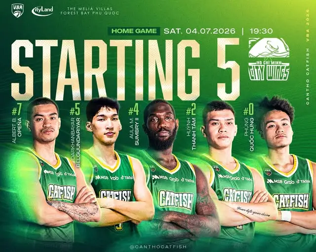 Cantho Catfish Giành Chiến Thắng Nghẹt Thở Sau 2 Hiệp Phụ Kịch Tính Tại VBA 2026
