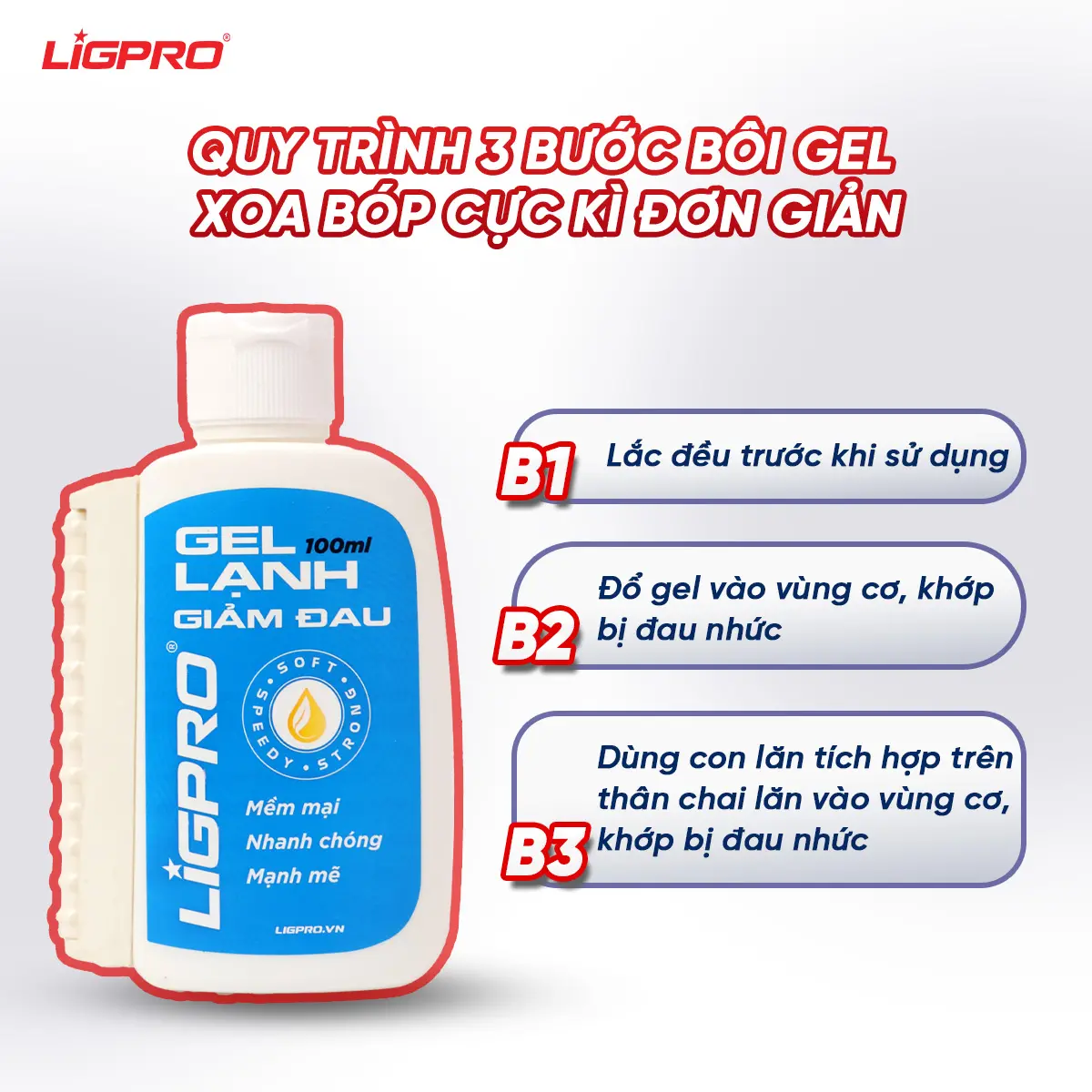 Gel Lạnh Giảm Đau Ligpro 100ml – Giải Pháp Hỗ Trợ Phục Hồi Tức Thì Cho Người Chơi Thể Thao, đau nhức xương khớp