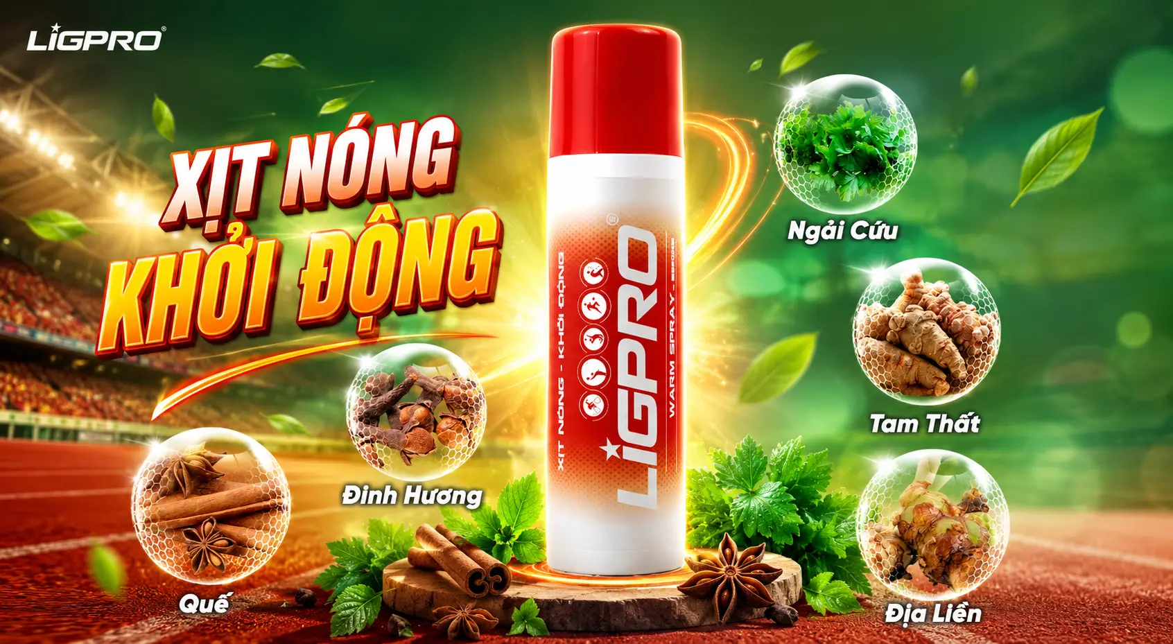 GIẢI PHÁP KHỞI ĐỘNG CHUYÊN SÂU VÀ NGĂN NGỪA CHẤN THƯƠNG VỚI XỊT NÓNG THẢO DƯỢC LIGPRO