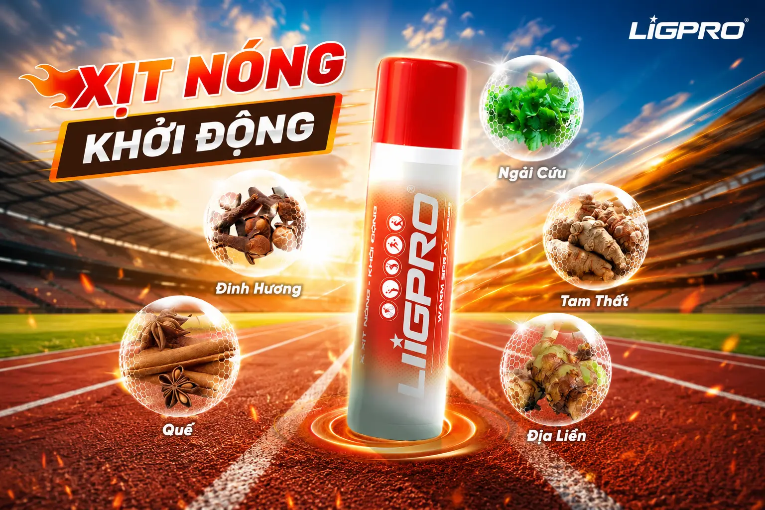 Xịt Nóng Thảo Dược Ligpro: Giải Pháp Làm Nóng Cơ Bắp Và Hạn Chế Chấn Thương Vận Động