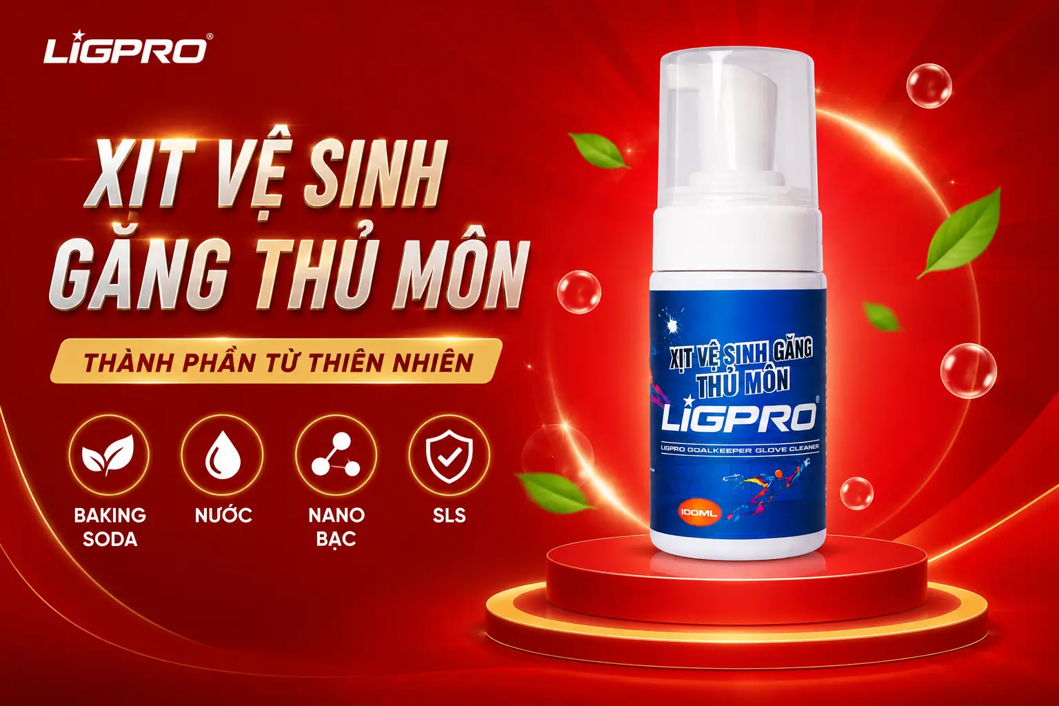 Bí Quyết Khử Mùi Hôi Và Bảo Vệ Lớp Mút Giúp Bám Bóng Bằng Xịt Vệ Sinh Găng Tay Thủ Môn