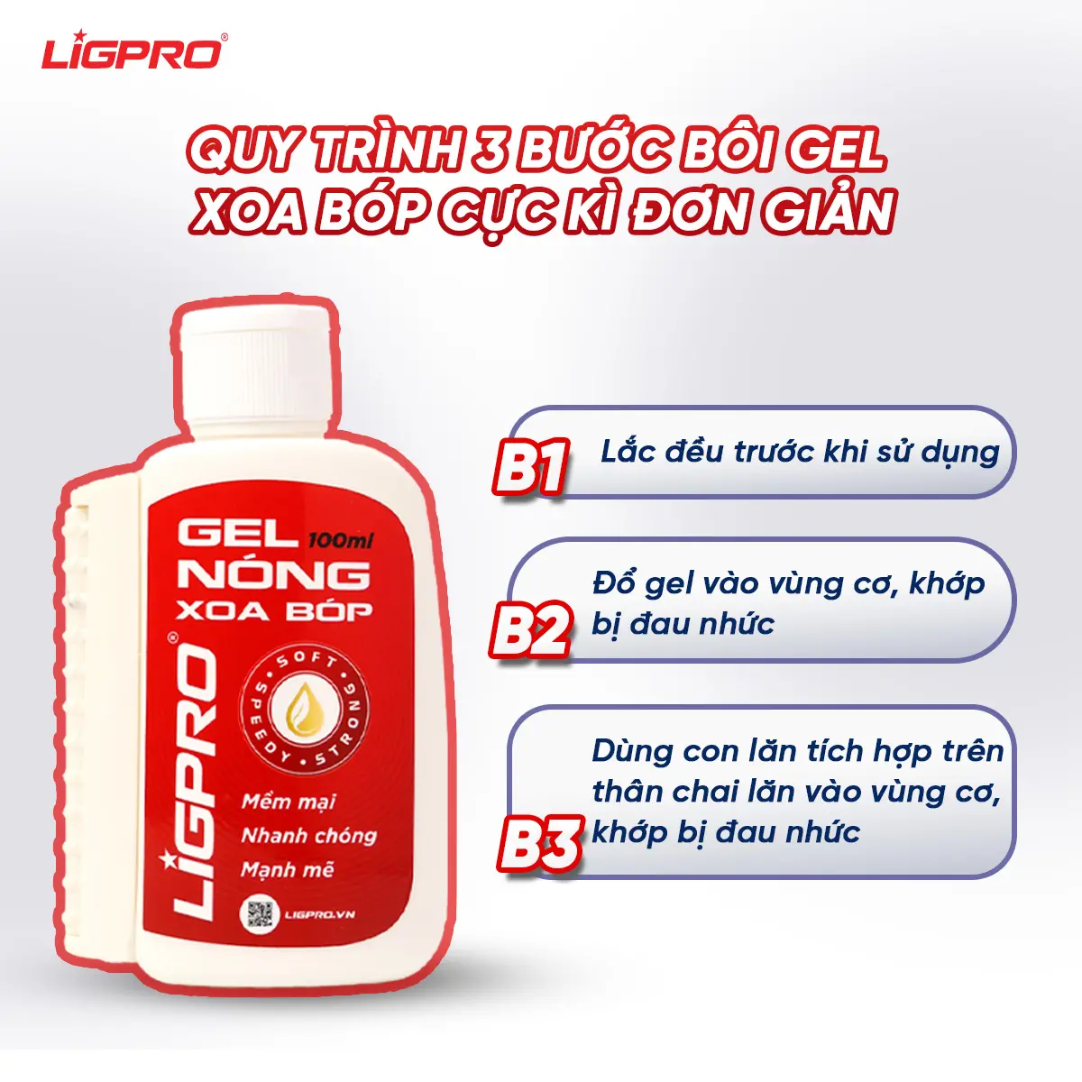 Combo Gel Xoa Bóp Dành Cho Xương Khớp Ligpro – Giải Pháp Toàn Diện Cho Cơ Khớp, đau nhức xương khớp