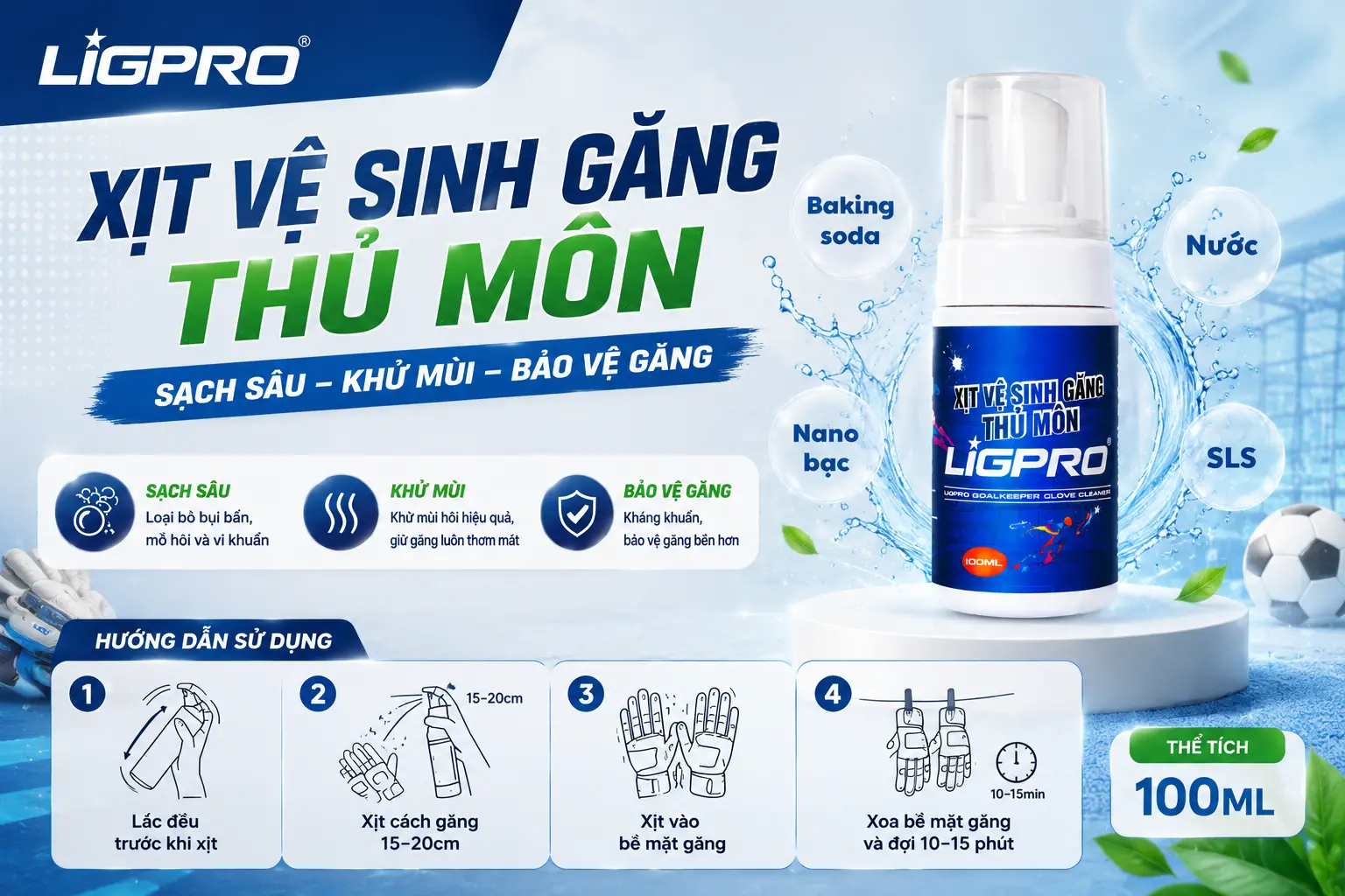 Găng Tay Bị Hôi Phải Làm Sao? Mẹo Vệ Sinh Găng Tay Nhanh Và Dùng Xịt Vệ Sinh Găng Thủ Môn Đúng Cách