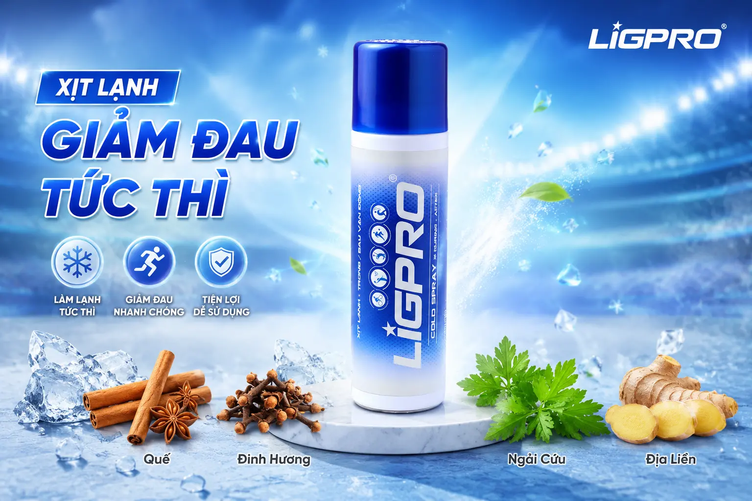 Xịt Lạnh Thể Thao Giảm Đau Ligpro: Giải Pháp Hỗ Trợ Rút Ngắn Thời Gian Phục Hồi Cơ