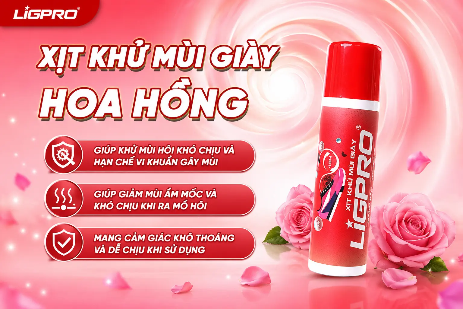 Xịt Khử Mùi Giày Nano Bạc Ligpro: Giải Pháp Đánh Bay Mùi Hôi Tức Thì Không Cần Giặt