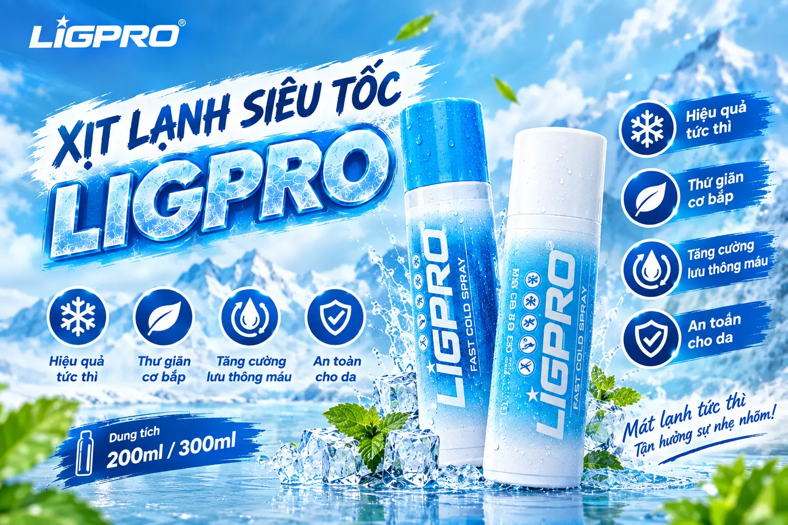 Bình Xịt Lạnh Siêu Tốc Ligpro – Giải Pháp Sơ Cứu Chấn Thương Nhanh Chóng & Giảm Đau Tức Thì